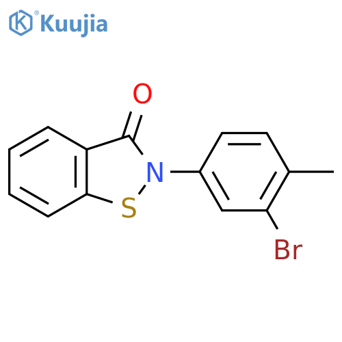 2-(3-Bromo-4-methylphenyl)-1,2-benzothiazol-3-one structure