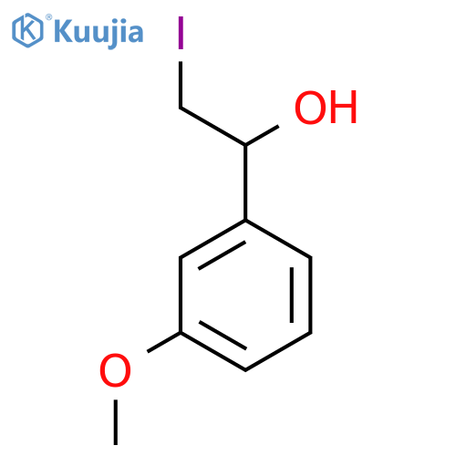 2-Iodo-1-(3-methoxyphenyl)ethan-1-ol structure
