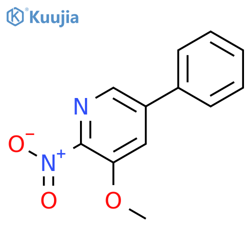 Pyridine, 3-methoxy-2-nitro-5-phenyl- structure
