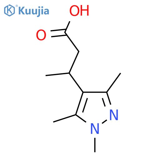 3-(trimethyl-1H-pyrazol-4-yl)butanoic acid structure
