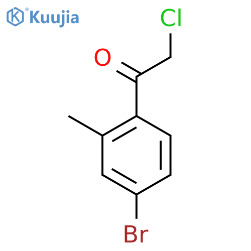 1-(4-bromo-2-methylphenyl)-2-chloroethan-1-one structure