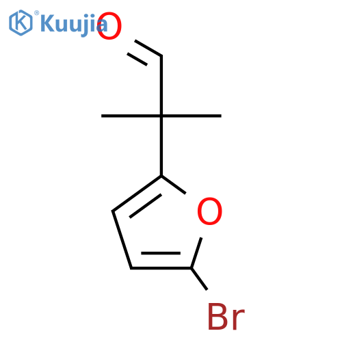 2-(5-bromofuran-2-yl)-2-methylpropanal structure