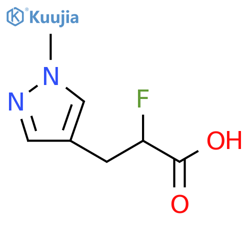 2-fluoro-3-(1-methyl-1H-pyrazol-4-yl)propanoic acid structure