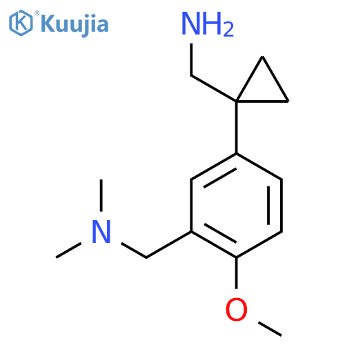 (1-{3-(dimethylamino)methyl-4-methoxyphenyl}cyclopropyl)methanamine structure