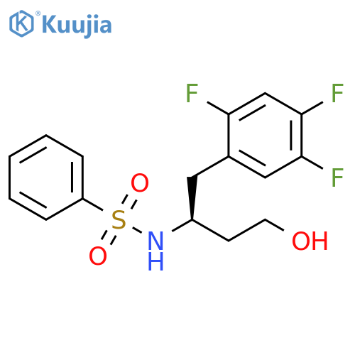 N-[(1S)-3-Hydroxy-1-[(2,4,5-trifluorophenyl)methyl]propyl]benzenesulfonamide structure