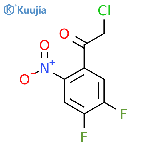 2-chloro-1-(4,5-difluoro-2-nitrophenyl)ethan-1-one structure