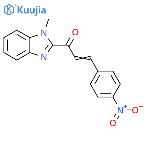 2-Propen-1-one, 1-(1-methyl-1H-benzimidazol-2-yl)-3-(4-nitrophenyl)- structure