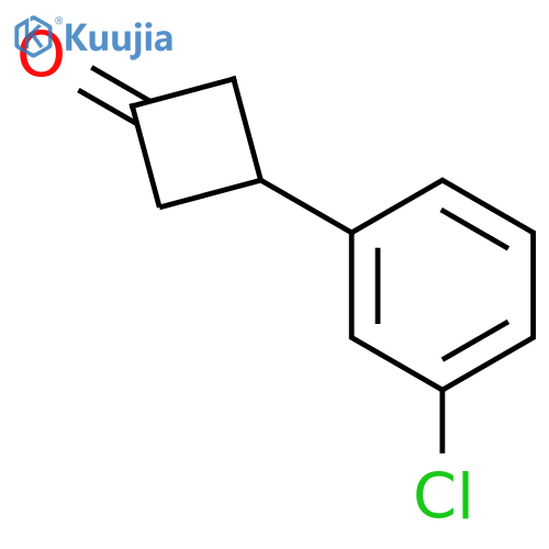 3-(3-chlorophenyl)cyclobutan-1-one structure