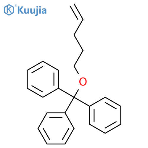 Benzene, 1,1',1''-[(4-pentenyloxy)methylidyne]tris- structure