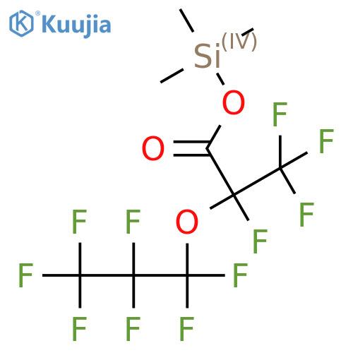 Trimethylsilyl 2,3,3,3-tetrafluoro-2-(1,1,2,2,3,3,3-heptafluoropropoxy)propanoate structure