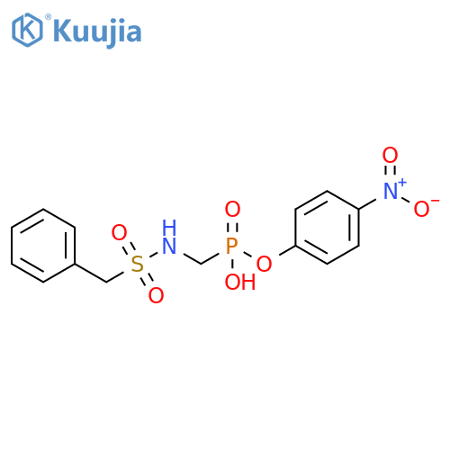 Phosphonic acid, [[[(phenylmethyl)sulfonyl]amino]methyl]-, mono(4-nitrophenyl) ester (9CI) structure