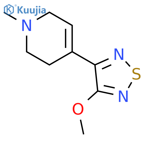 Pyridine,1,2,3,6-tetrahydro-4-(4-methoxy-1,2,5-thiadiazol-3-yl)-1-methyl- structure