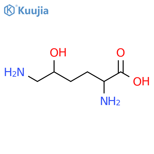 2,6-Diamino-5-hydroxyhexanoic acid; (2R,5S)-form structure