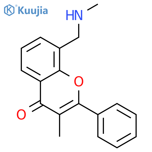 4H-1-Benzopyran-4-one, 3-methyl-8-[(methylamino)methyl]-2-phenyl- structure