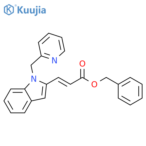 2-Propenoic acid, 3-[1-(2-pyridinylmethyl)-1H-indol-2-yl]-, phenylmethyl ester, (2E)- structure
