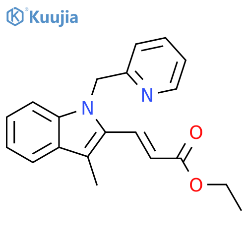 2-Propenoic acid, 3-[3-methyl-1-(2-pyridinylmethyl)-1H-indol-2-yl]-, ethyl ester, (2E)- structure