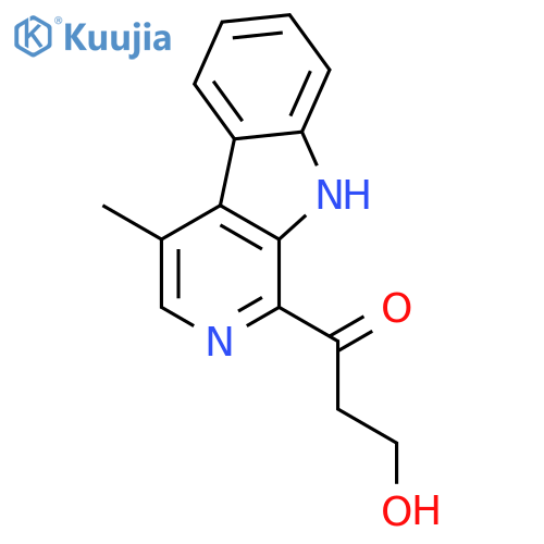 1-Propanone,3-hydroxy-1-(4-methyl-9H-pyrido[3,4-b]indol-1-yl)- structure
