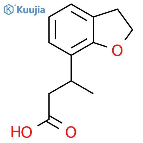 3-(2,3-Dihydro-1-benzofuran-7-yl)butanoic acid structure