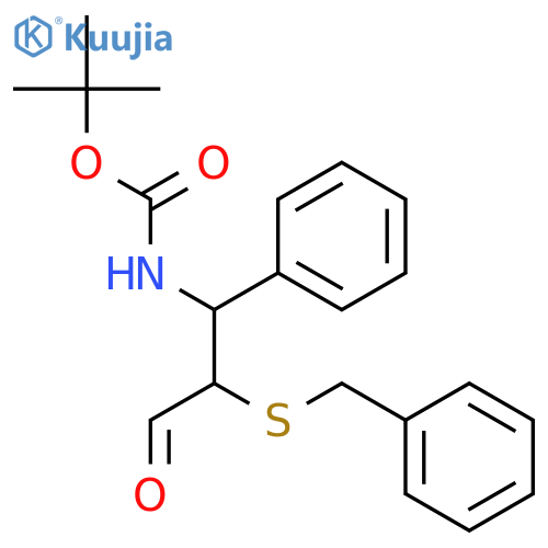 Carbamic acid, N-[(1R,2R)-3-oxo-1-phenyl-2-[(phenylmethyl)thio]propyl]-, 1,1-dimethylethyl ester structure