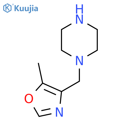 1-(5-methyl-1,3-oxazol-4-yl)methylpiperazine structure