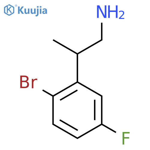2-(2-bromo-5-fluorophenyl)propan-1-amine structure