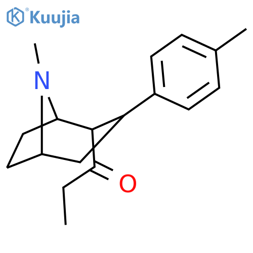1-Propanone,1-[(1R,2S,3S,5S)-8-methyl-3-(4-methylphenyl)-8-azabicyclo[3.2.1]oct-2-yl]-,rel-(+)- structure
