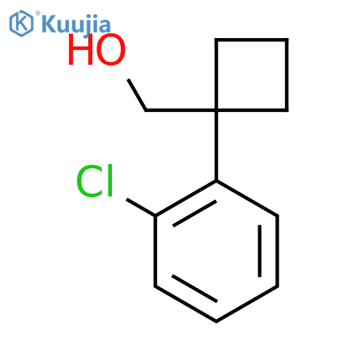 1-(2-chlorophenyl)cyclobutylmethanol structure