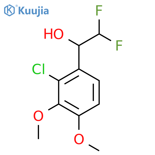 1-(2-chloro-3,4-dimethoxyphenyl)-2,2-difluoroethan-1-ol structure