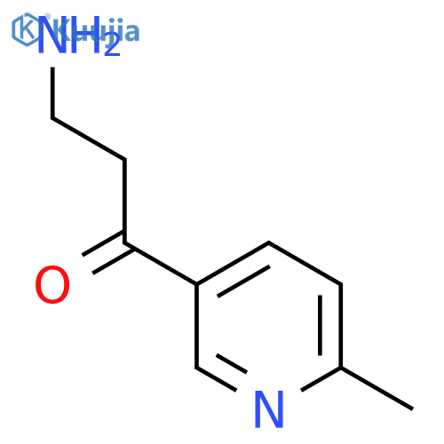 3-amino-1-(6-methylpyridin-3-yl)propan-1-one structure