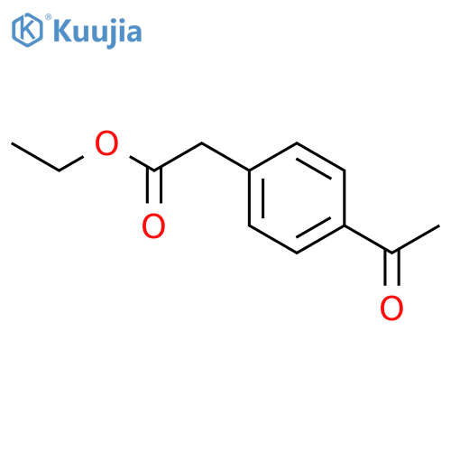 Ethyl 4-acetylphenylacetate structure