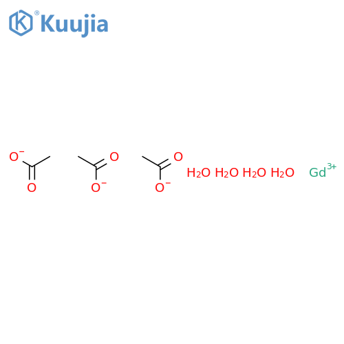 Acetic acid,gadolinium(3+) salt, tetrahydrate (8CI,9CI) structure
