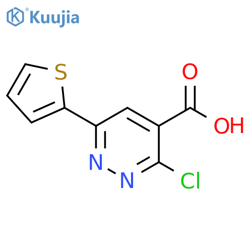 3-chloro-6-(thiophen-2-yl)pyridazine-4-carboxylic acid structure