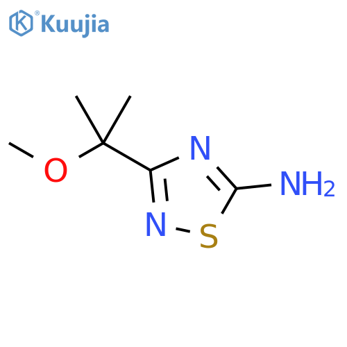 3-(2-methoxypropan-2-yl)-1,2,4-thiadiazol-5-amine structure