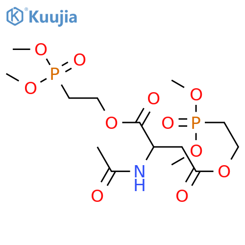 Aspartic acid,N-acetyl-, bis[2-(dimethoxyphosphinyl)ethyl] ester (9CI) structure