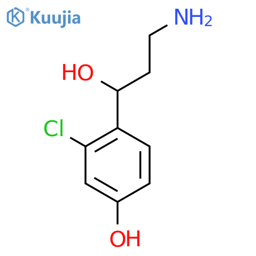 4-(3-amino-1-hydroxypropyl)-3-chlorophenol structure
