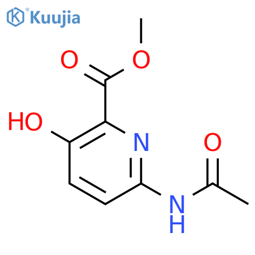 Methyl 6-acetamido-3-hydroxypicolinate structure