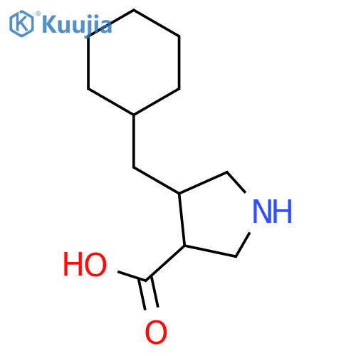 4-(cyclohexylmethyl)pyrrolidine-3-carboxylic acid structure
