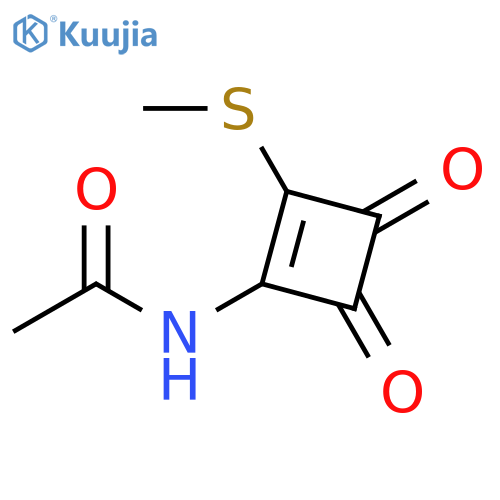 Acetamide,N-[2-(methylthio)-3,4-dioxo-1-cyclobuten-1-yl]- structure