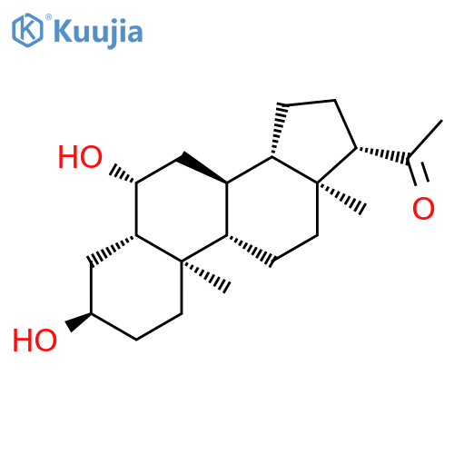 Pregnan-20-one, 3,6-dihydroxy-, (3a,5a,6b)- structure