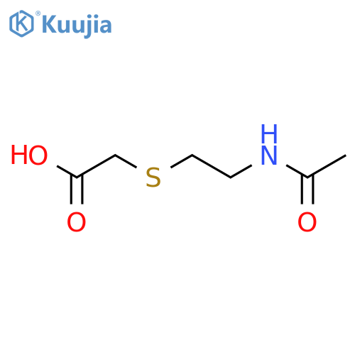 2-(2-acetamidoethyl)sulfanylacetic acid structure