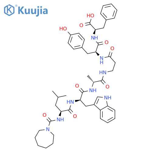 D-Phenylalanine,N-[(hexahydro-1H-azepin-1-yl)carbonyl]-L-leucyl-D-tryptophyl-D-alanyl-b-alanyl-L-tyrosyl- structure