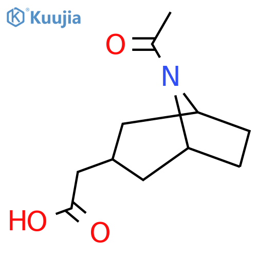 2-{8-Acetyl-8-azabicyclo[3.2.1]octan-3-yl}acetic acid structure