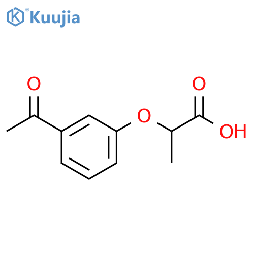 2-(3-acetylphenoxy)propanoic acid structure