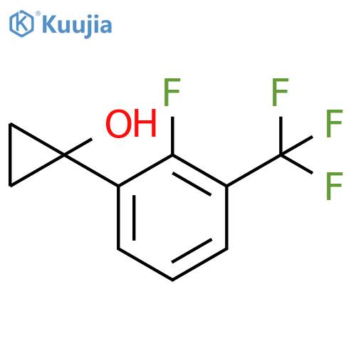 1-2-fluoro-3-(trifluoromethyl)phenylcyclopropan-1-ol structure