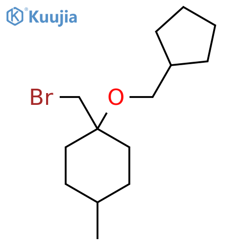 1-(bromomethyl)-1-(cyclopentylmethoxy)-4-methylcyclohexane structure