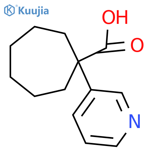 1-(Pyridin-3-yl)cycloheptane-1-carboxylic acid structure
