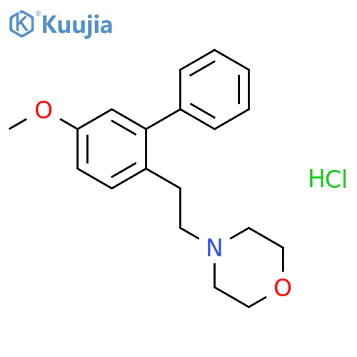 Morpholine,4-[2-(5-methoxy[1,1'-biphenyl]-2-yl)ethyl]-, hydrochloride (1:1) structure