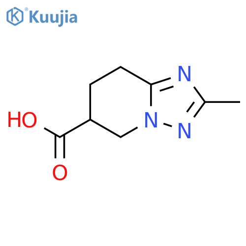 2-methyl-5H,6H,7H,8H-1,2,4triazolo1,5-apyridine-6-carboxylic acid structure