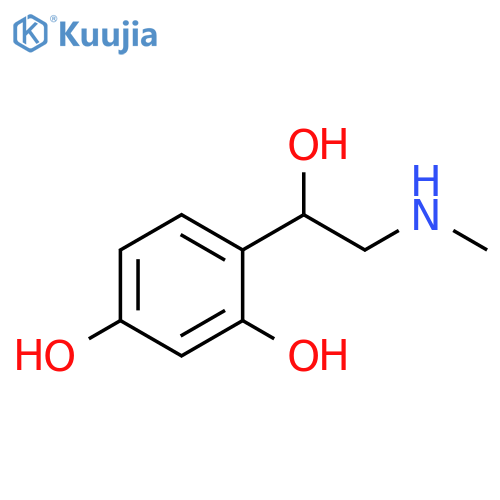 4-1-hydroxy-2-(methylamino)ethylbenzene-1,3-diol structure