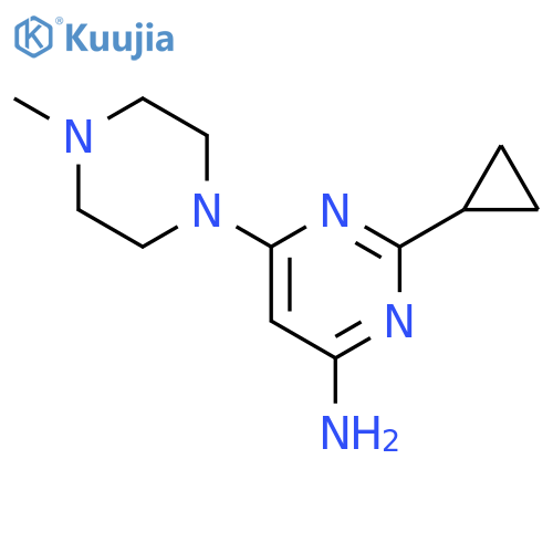 2-cyclopropyl-6-(4-methylpiperazin-1-yl)pyrimidin-4-amine structure